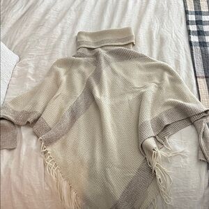 Elegant Cream and Brown Women's Sweater